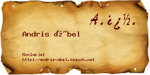Andris Ábel névjegykártya